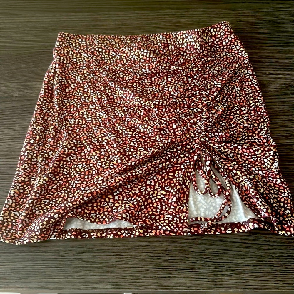 Multicolored patterned mini skirt size medium full tilt